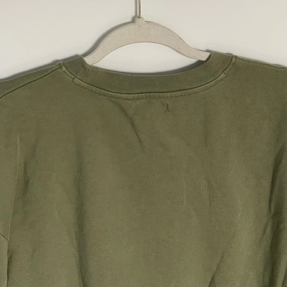J. Crew University terry patch-pocket Sweatshirt army green 35799